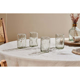 Chandani Tall Recycled Glass Tumblers - Clear - Set of 4