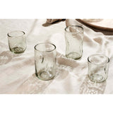 Chandani Tall Recycled Glass Tumblers - Clear - Set of 4