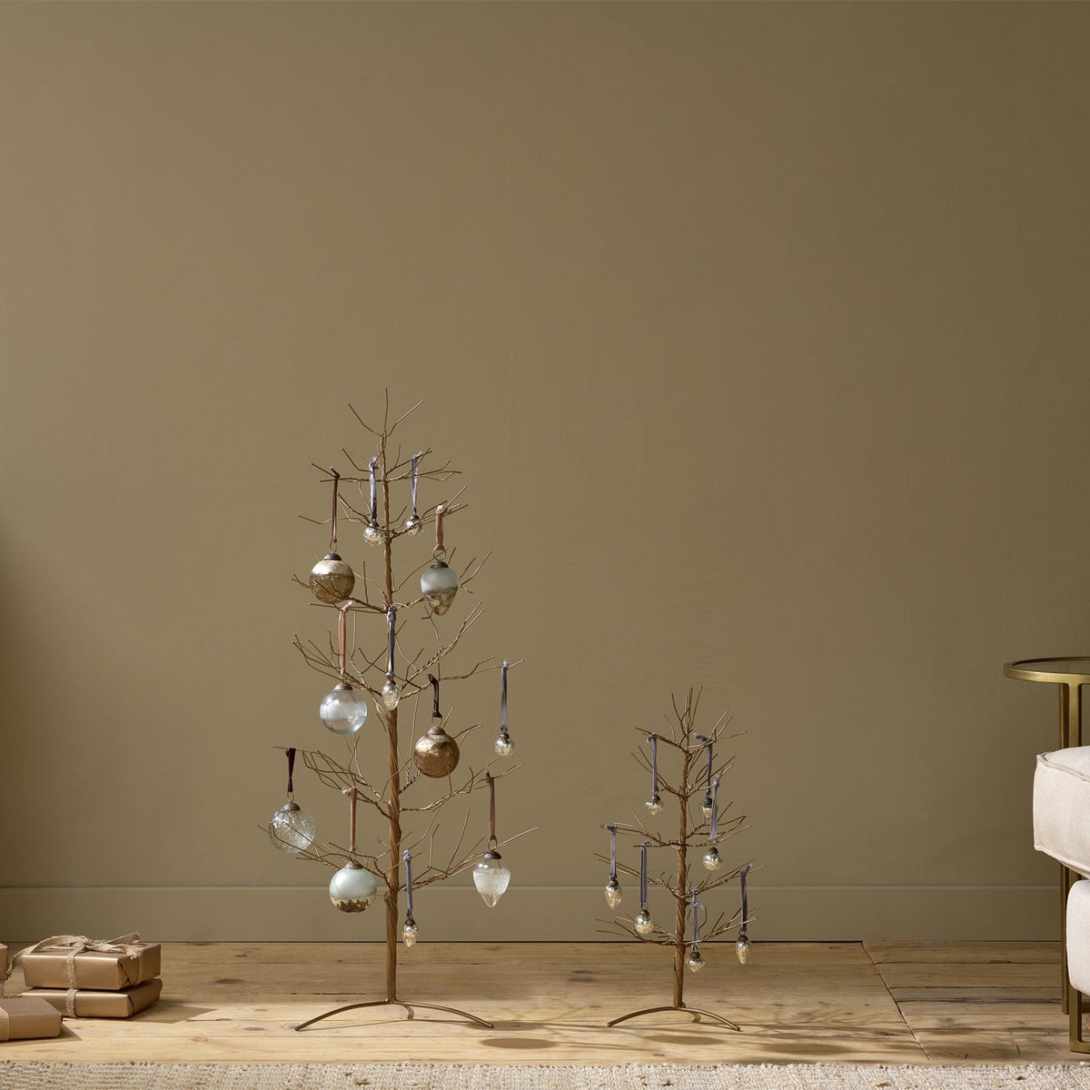 Charida Small Wire Christmas Tree - Brass