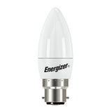 The Energizer 7.2W Non-Dimmable LED Candle Bulb, with its candle shape and metal base, delivers warm white, energy-efficient lighting at 2700K. This stylish B22 bulb is ideal for those who desire an elegant and sustainable lighting solution.