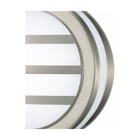 Aldo 2.4W IP44 Louvre Outdoor Wall Light 14cm - Stainless Steel