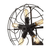 Claudia 5 Light E27 Wall Light - Black