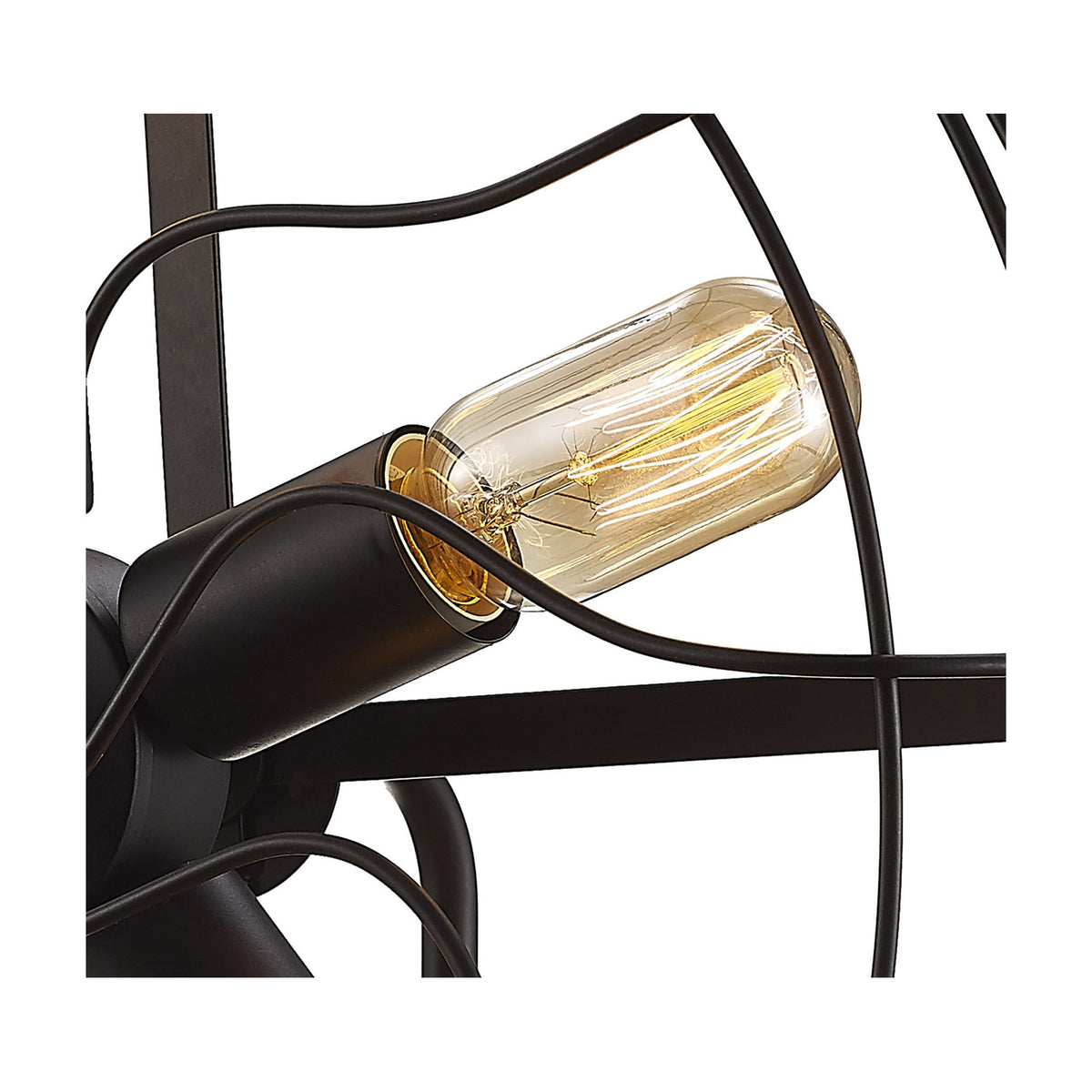 Claudia 5 Light E27 Wall Light - Black