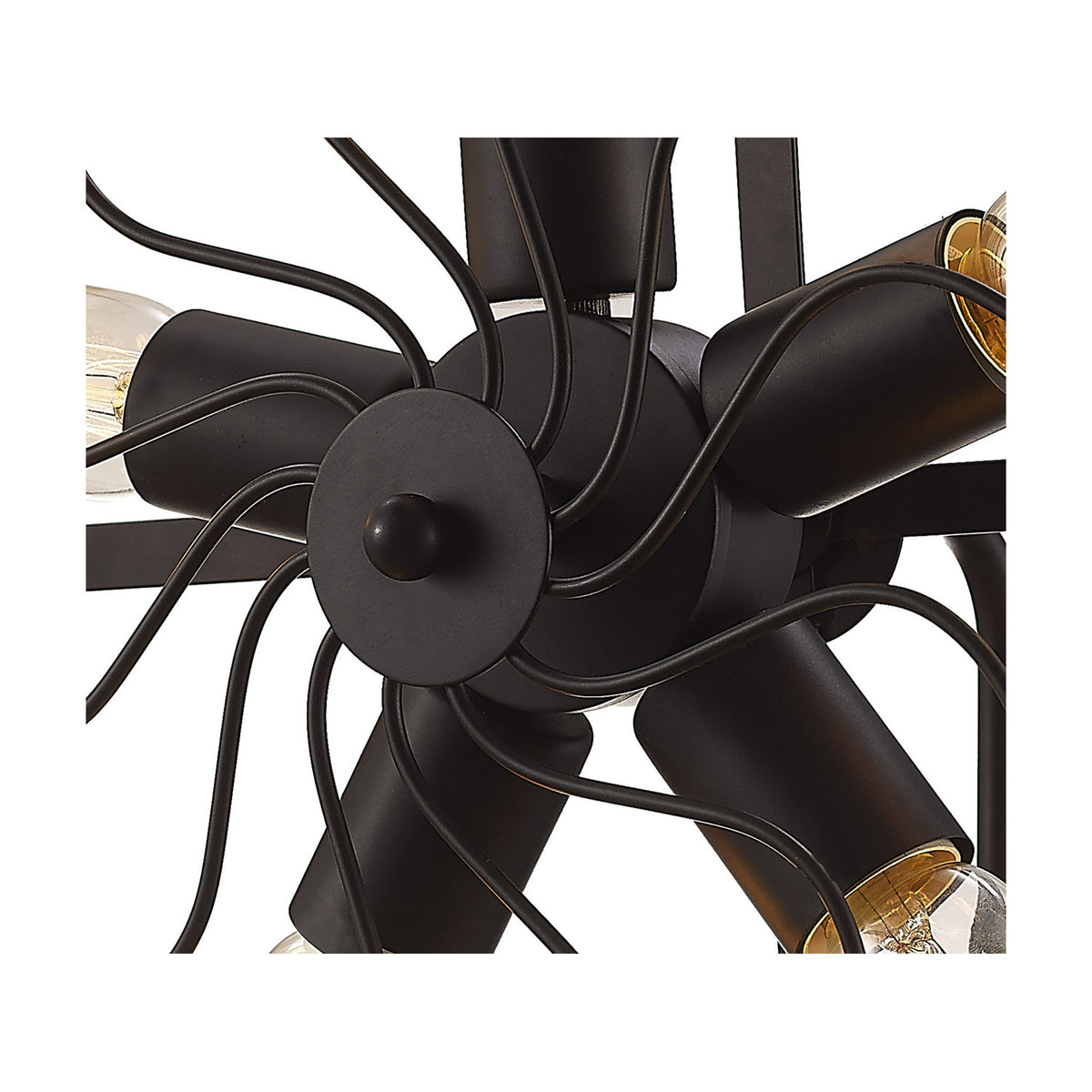 Claudia 5 Light E27 Wall Light - Black