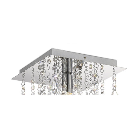 Acton E14 Flush Ceiling Light 25cm Long - Polished Chrome