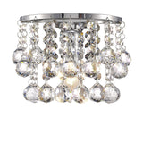 Acton E14 Sphere Crystal Wall Light 23cm - Polished Chrome