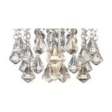 Acton Crystal Prism Switched Wall Light 23cm - Polished Chrome