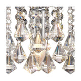 Acton Crystal Prism Switched Wall Light 23cm - Polished Chrome