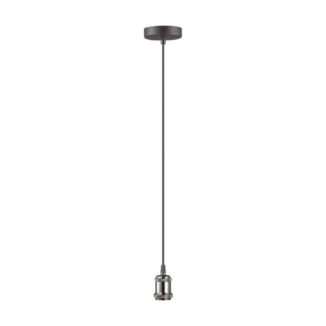 Dreifa Single E27 Pendant Light 10cm Dia 1.5m Drop - Gun Metal