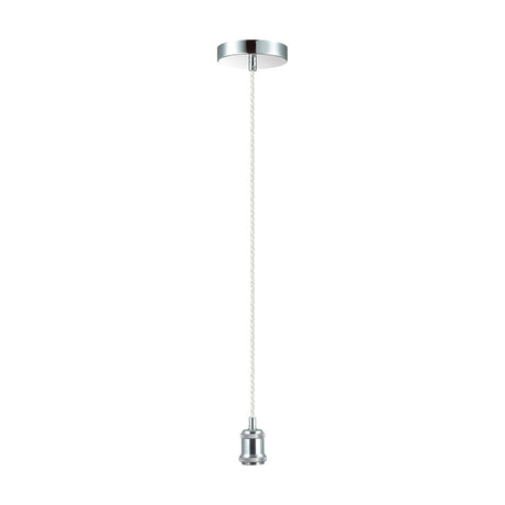 Dreifa Single Twisted Pendant Light 10cm Dia - Polished Chrome