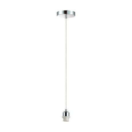 Dreifa Single Pendant Light 10cm Dia - Polished Chrome & Clear