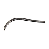 Flexible gooseneck arm of the Winslow Oval Wall Light in antique brass, curving from an oval 62mm head to a straight cable end, shown on a plain white background.
