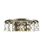 Acton E14 Sphere Crystal Switched Wall Light 23cm - Antique Brass