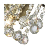 Acton E14 Sphere Crystal Switched Wall Light 23cm - Antique Brass