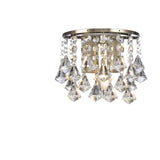 Acton Crystal Prism Switched Wall Light 23cm - Antique Brass