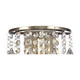 Acton Crystal Prism Switched Wall Light 23cm - Antique Brass