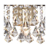 Acton Crystal Prism Switched Wall Light 23cm - Antique Brass