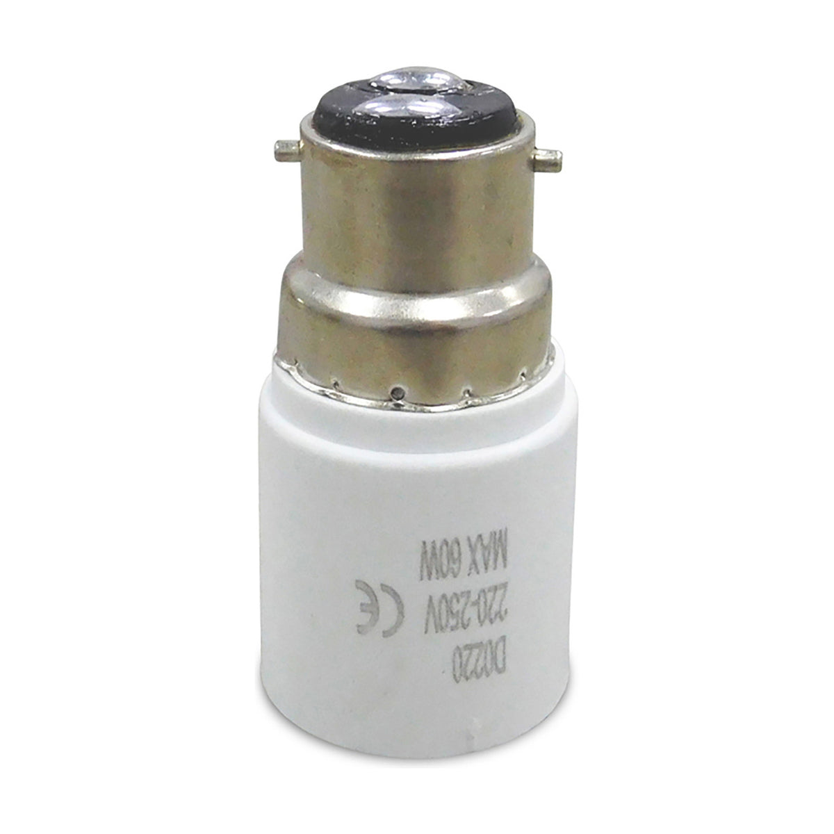 Elements E27 Copper Socket Converter 33mm Dia 64mm High - White
