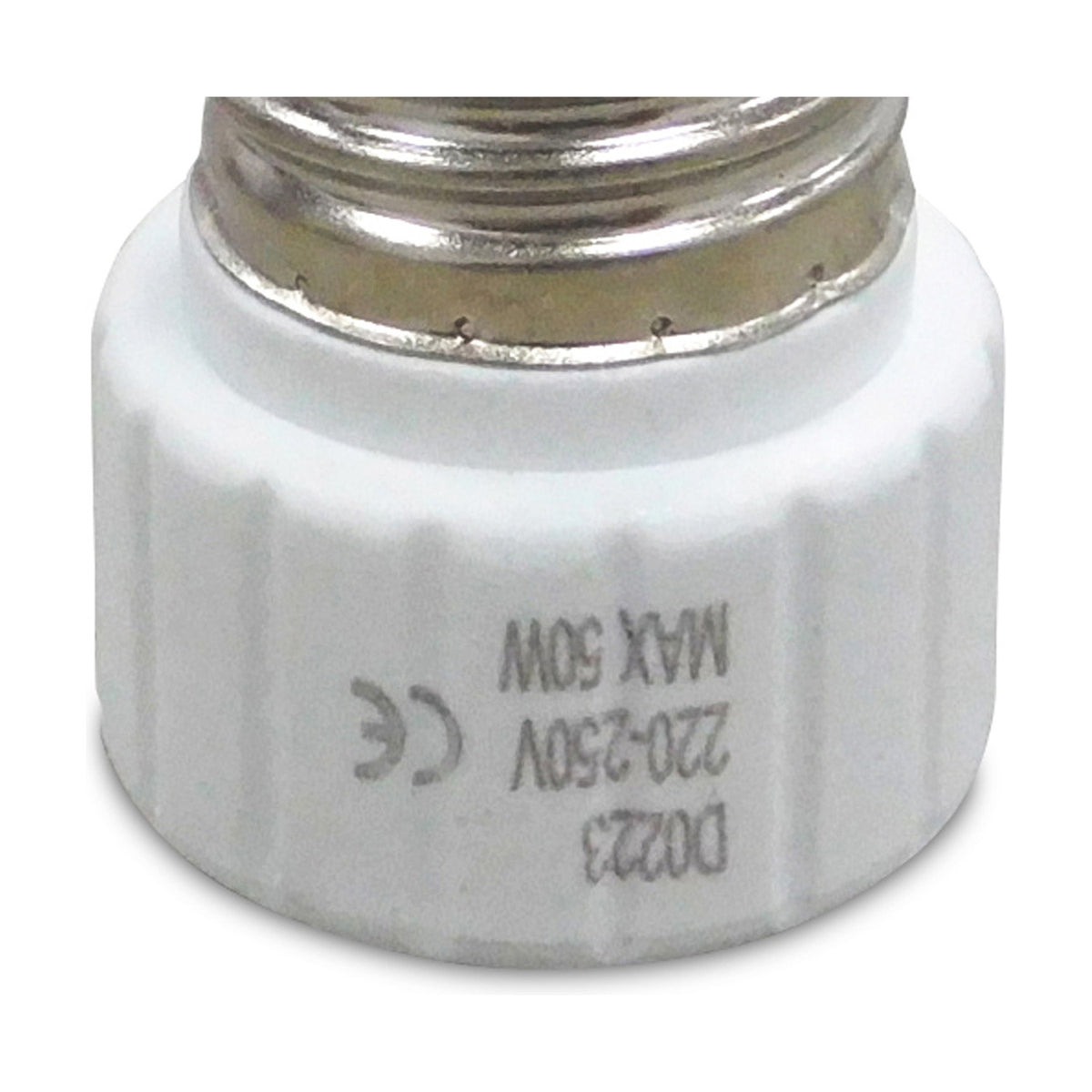 Elements GU10 Copper Socket Converter 35mm Dia 53mm High - White