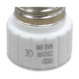 Elements GU10 Copper Socket Converter 35mm Dia 53mm High - White