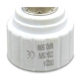 Elements GU10 Copper Socket Converter 35mm Dia 55mm High - White