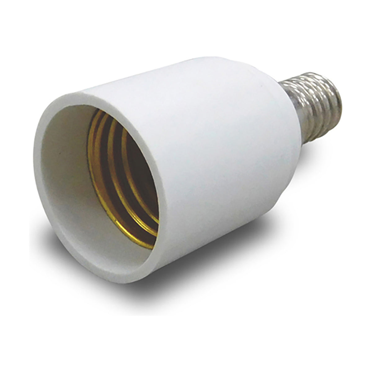 Elements E27 Copper Socket Converter 33mm Dia 68mm High - White
