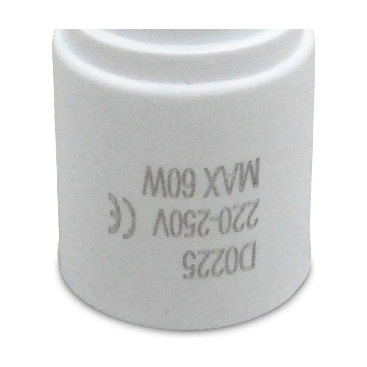 Elements E27 Copper Socket Converter 33mm Dia 68mm High - White