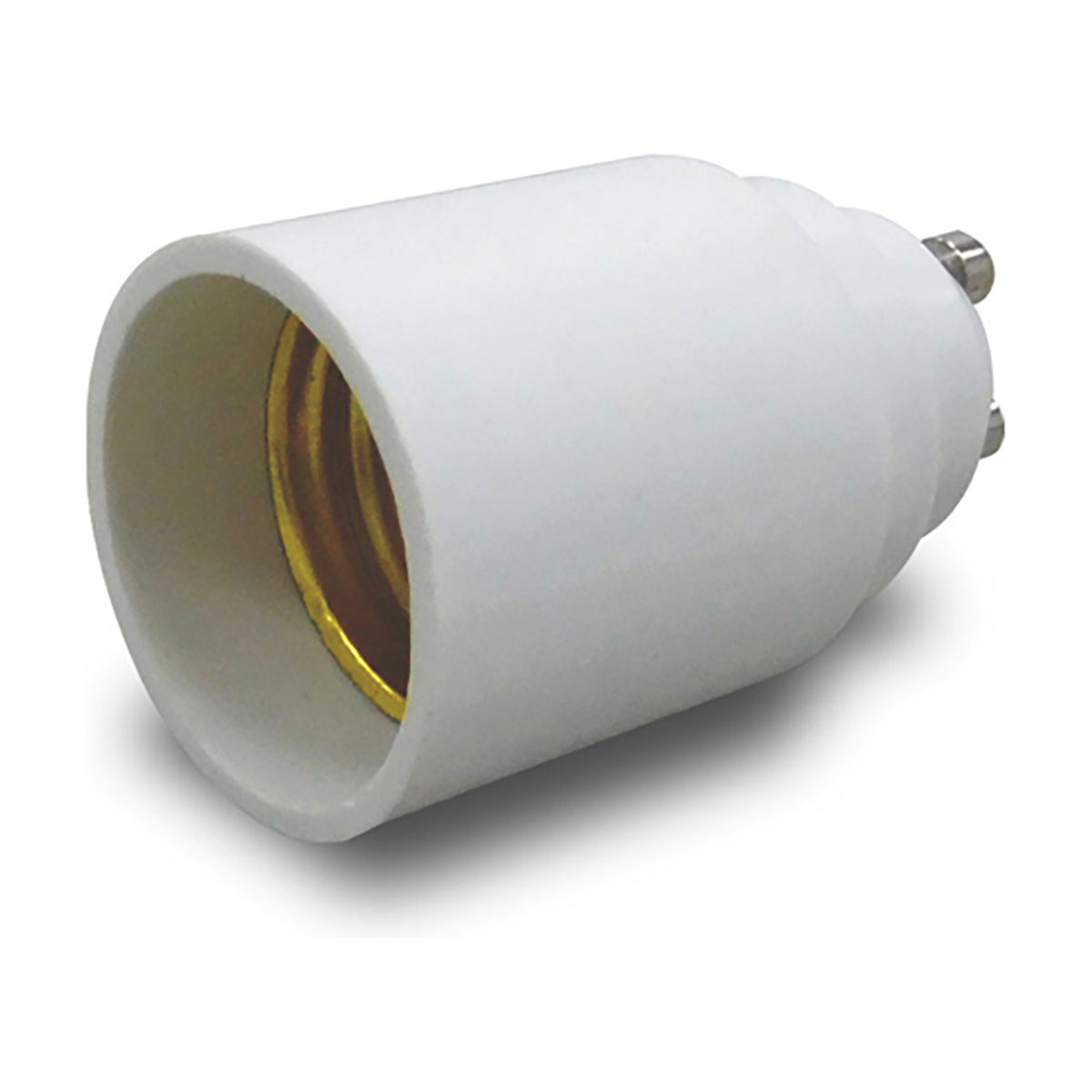 Elements E27 Copper Socket Converter 33mm Dia 57mm High - White