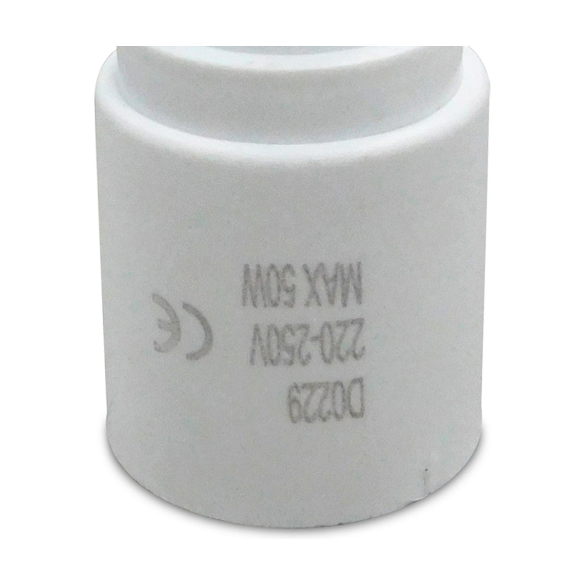 Elements E27 Copper Socket Converter 33mm Dia 57mm High - White