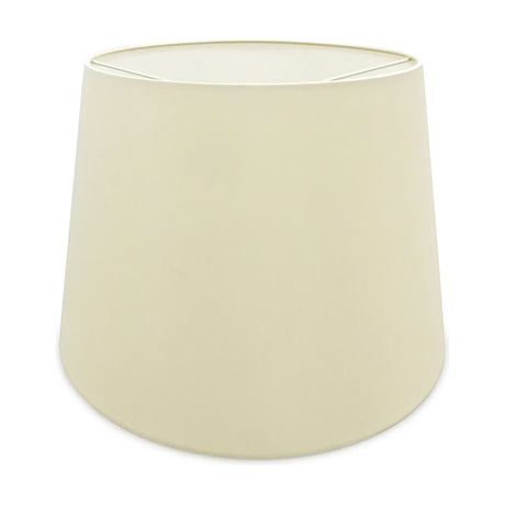 Sutton Lamp Shade 45cm in ivory pearl fabric, tapered empire shape with white lining, shown on a plain white background.
