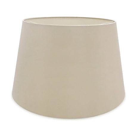 Sutton Lamp Shade 45cm in nude beige fabric, tapered empire shape with narrow top and wide base, shown against a plain white background.