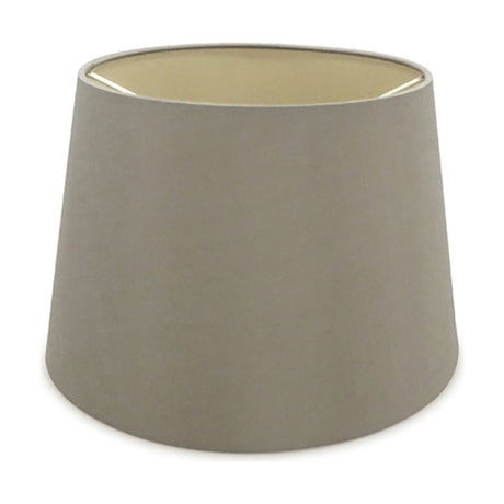 Sutton Lamp Shade 30cm, empire-shaped in taupe fabric with a gold halo lining, shown against a plain white background.