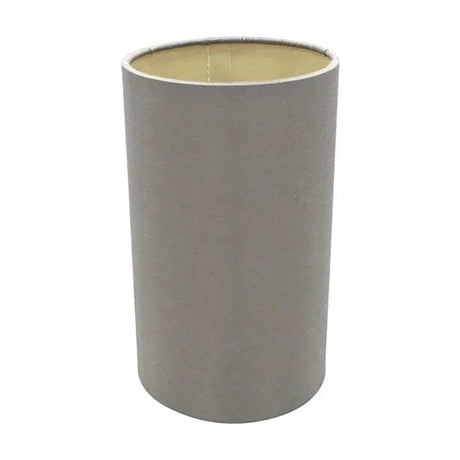 Serena Lamp Shade 12cm Terylene with Cotton in taupe, shown upright on a plain white background.
