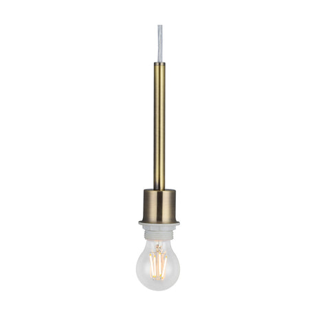 Baymont 3 Light Linear Pendant Light 95cm Drop - Antique Brass