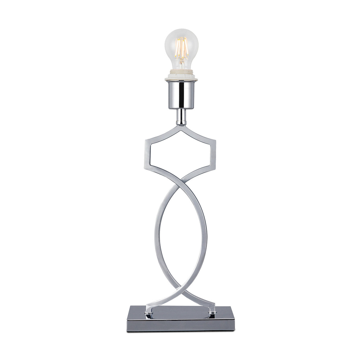 Courtyard E27 Table Lamp 18cm Long - Polished Chrome