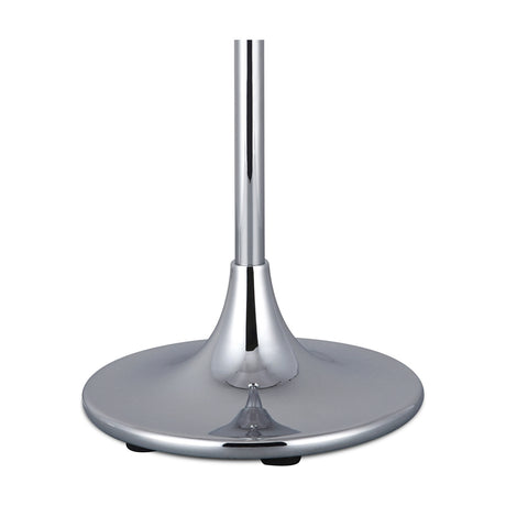 Crowne E27 Table Lamp 18cm in polished chrome, showing the round tapered base and slender stem without a shade, on a plain white background.