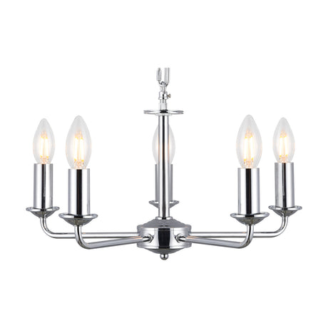 Banyan 5 Light E14 Pendant Light 45cm - Polished Chrome