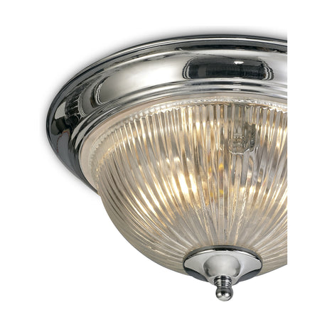 Macy 2 Light E14 Flush Ceiling Light 28.5cm - Polished Chrome