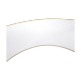 Close-up of the Sigma Cylinder Lamp Shade in ivory pearl faux silk, showing its plain curved surface and pale trim edge against a white background.