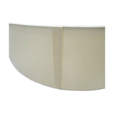Close-up of the Sigma Cylinder Lamp Shade in ivory pearl faux silk, showing the fabric seam and white laminate lining on a plain background.