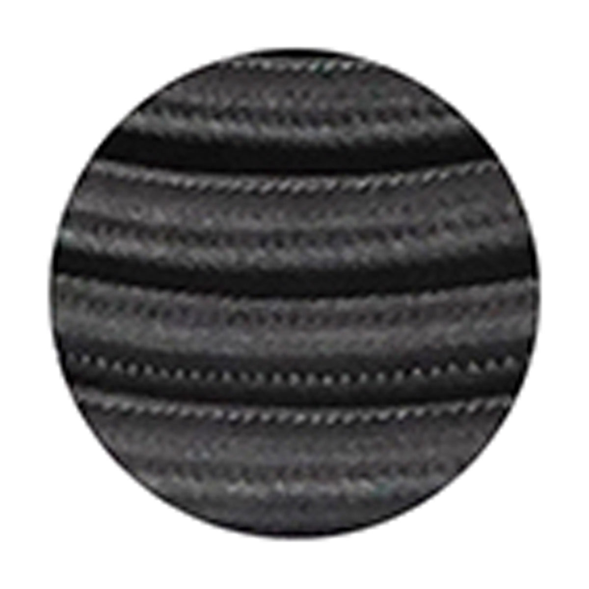 Close-up of Cavo Braided Copper Cable 3 Core 0.75mm in black, showing the round woven fabric cord texture against a white background.