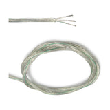 Cavo Copper Cable 3 Core 0.75mm in clear PVC sheath, showing exposed stripped wire ends and a coiled length on a white background.