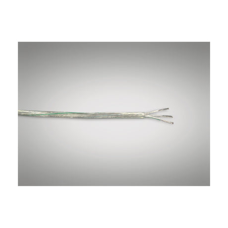 Cavo Copper Cable 3 Core 0.75mm in clear PVC sheath, stripped end showing twisted copper cores, shown on a plain light grey background.