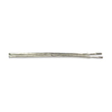 Cavo Flat Copper Cable 2 Core 1.0mm in clear PVC sheath, showing exposed twin copper wire ends on a plain white background.