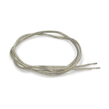 Cavo Flat Copper Cable 2 Core 1.5mm in clear PVC sheath, coiled with bare stripped ends visible, shown on a plain white background.