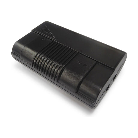 Elements 300W Inline Dimmer, black plastic casing with ribbed grip and slider control, 10cm long, shown on a plain white background.