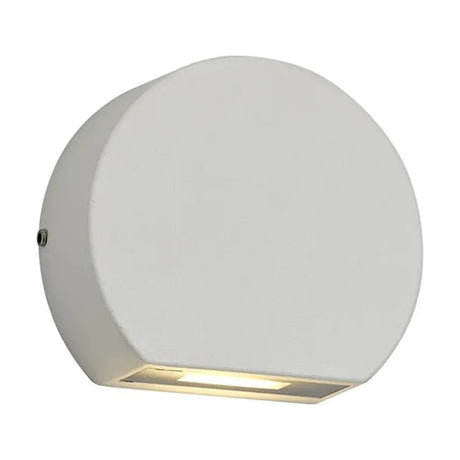 Lucina 3W IP54 Outdoor Wall Light 99mm Long in sand white, shown upright on a plain white background.