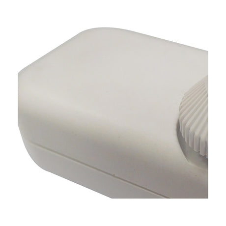 Close-up of the Elements 200W Inline Dimmer, a small white plastic rotary control with a ridged turn knob, shown against a plain white background.