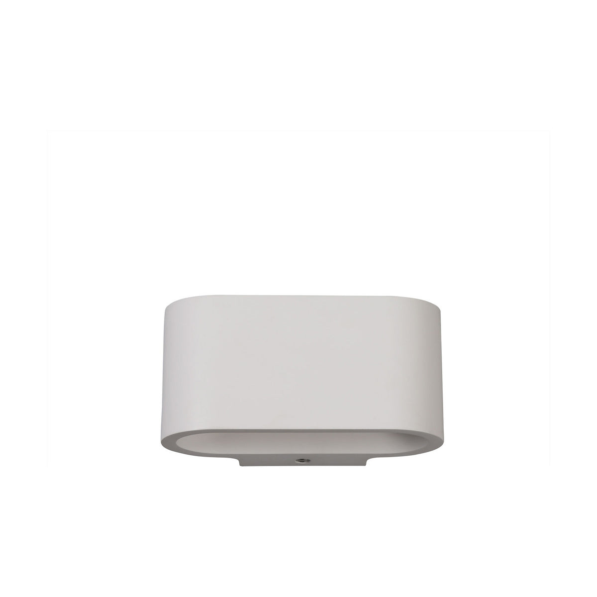 Alina G9 Oval Wall Light in white paintable gypsum, 90mm high with a smooth curved shade and shallow wall-mounted profile, shown on a plain white background.