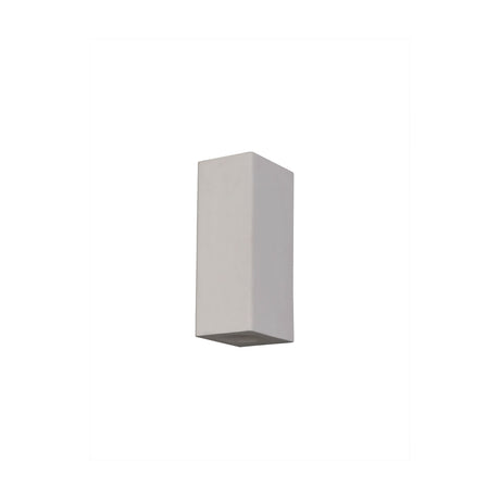 Alina 2 Light Rectangular Wall Light 20cm High - White Paintable